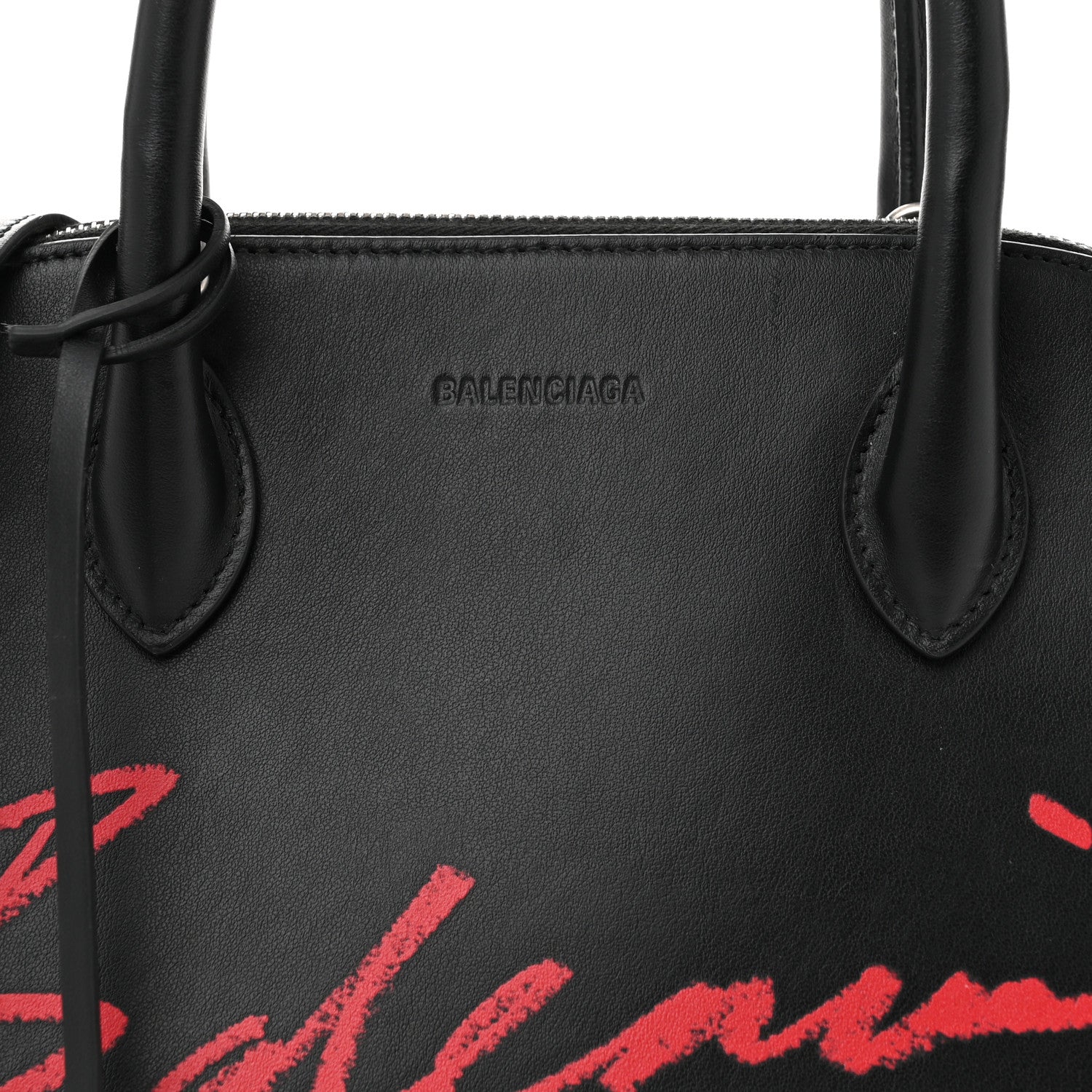 Balenciaga Calfskin Lipstick Logo S Ville Top Handle Bag Black 7 of 10