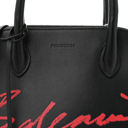 Balenciaga Calfskin Lipstick Logo S Ville Top Handle Bag Black 7 of 10