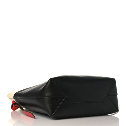 Celine Shiny Smooth Calfskin Twisted Cabas Ivory Black 5 of 10