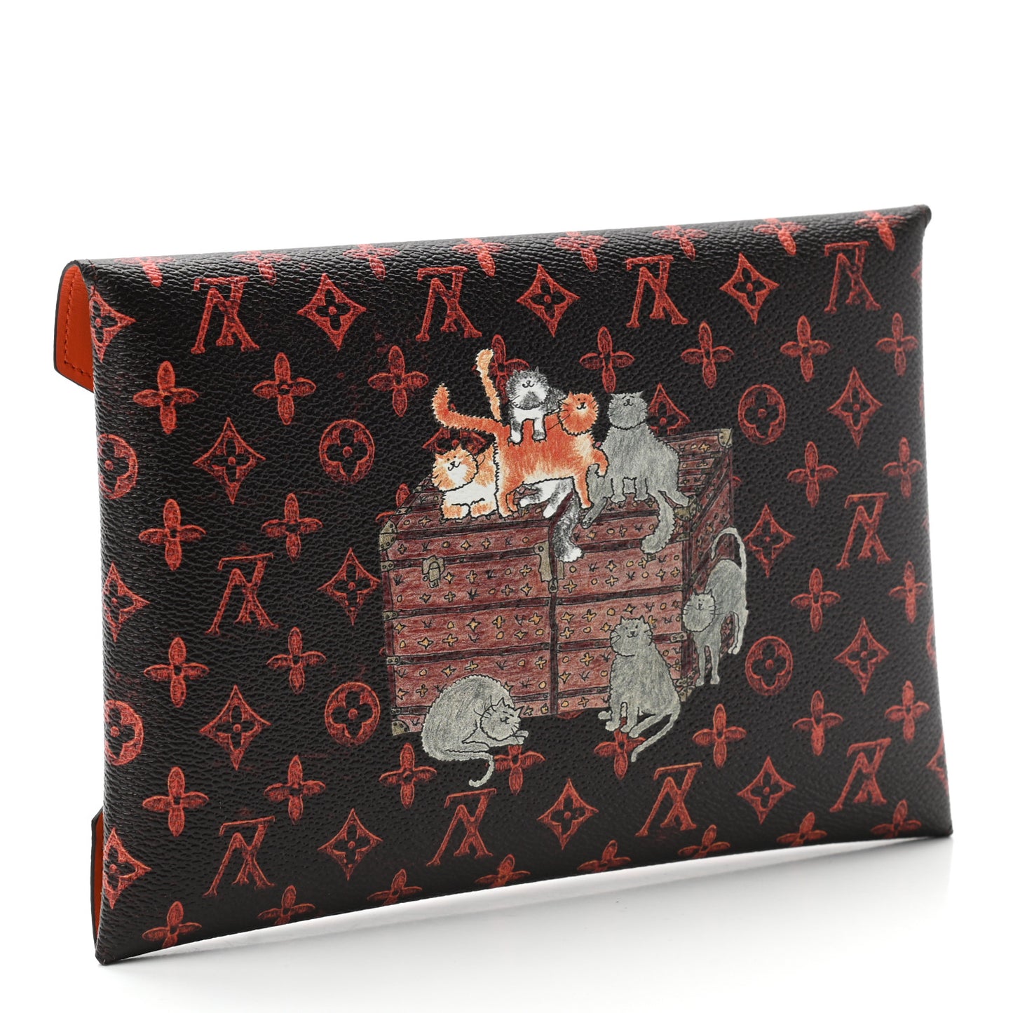 Catogram Kirigami Pochette Set Marron White Black