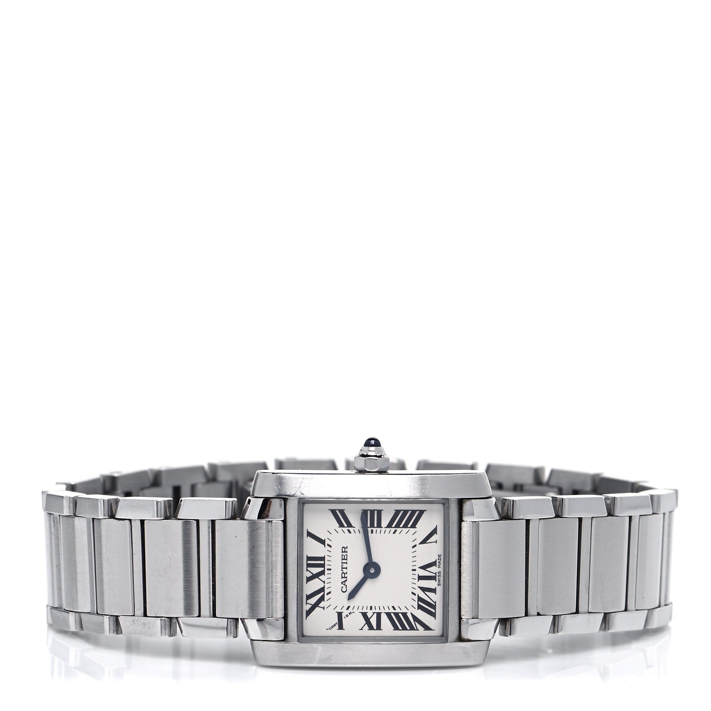 Stainless Steel 20mm Tank Francaise Quartz Watch