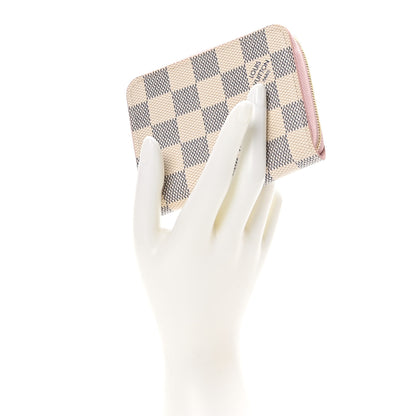Louis Vuitton Damier Azur Zippy Coin Purse Rose Ballerine 2 of 8