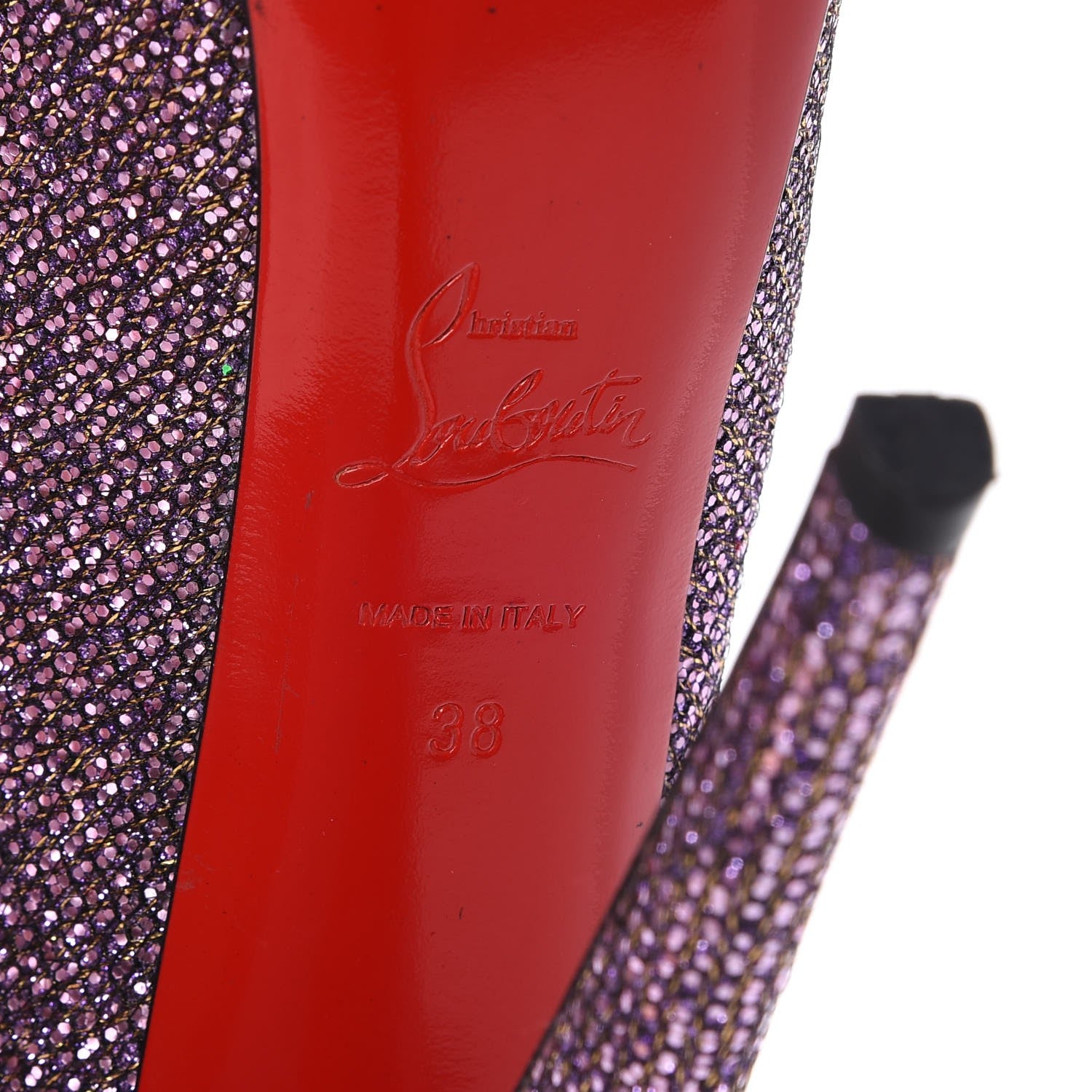 Christian Louboutin Lady Glitter Daffodile 160 Pumps 38 Pivoine 7 of 11