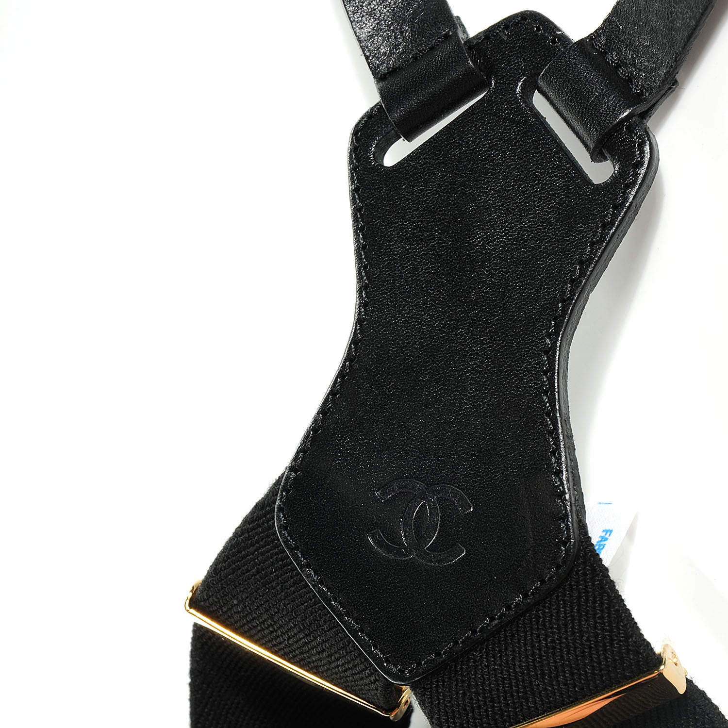 Chanel Logo Suspenders Black White 5 of 5