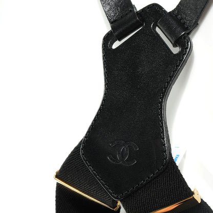 Chanel Logo Suspenders Black White 5 of 5