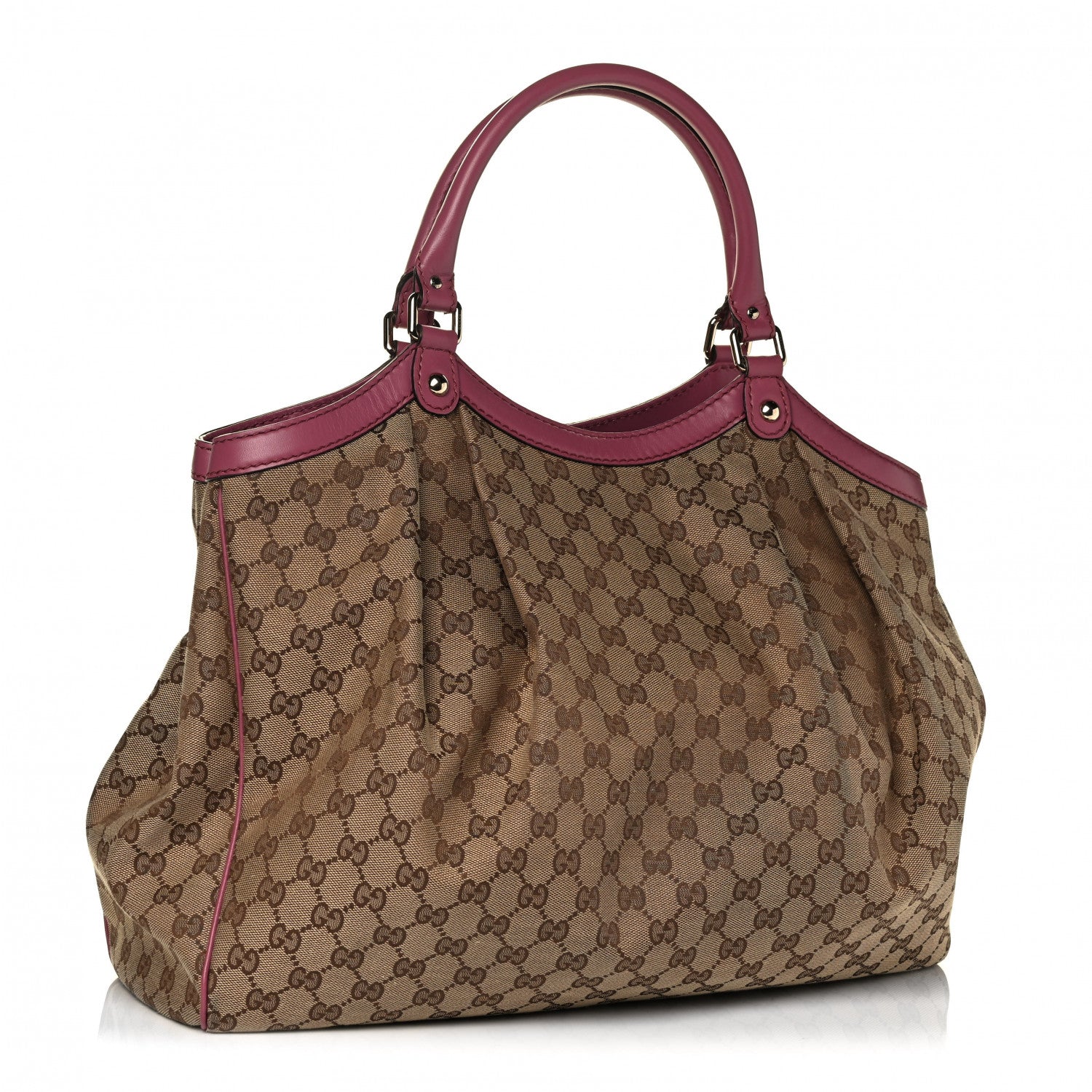 Gucci Monogram Large Sukey Tote Beige Peonia Flower 2 of 4