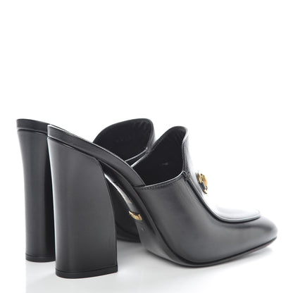 Gucci Malaga Kid Horsebit Princetown High Heel Mules 38.5 Black 4 of 8