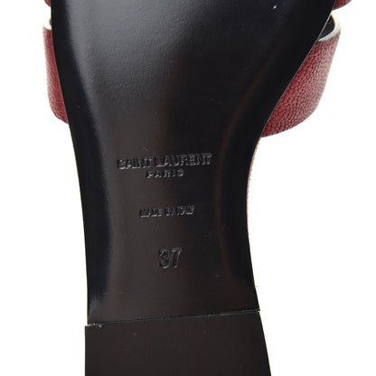 Saint Laurent Grain De Poudre Nu Pied 05 Slide Sandals 37 Cordovan 9 of 10