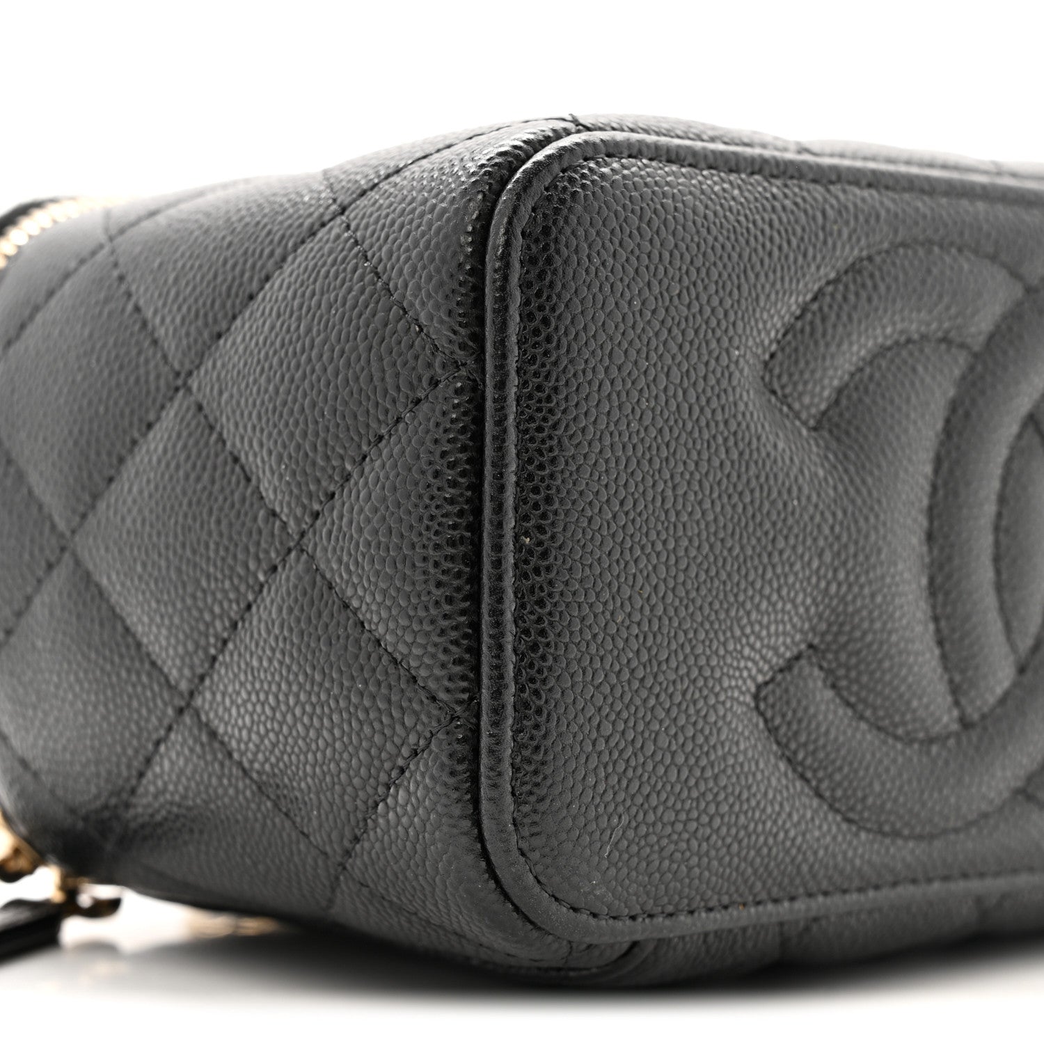 Chanel Caviar Quilted Small Vanity Case With Chain Black 9 of 11