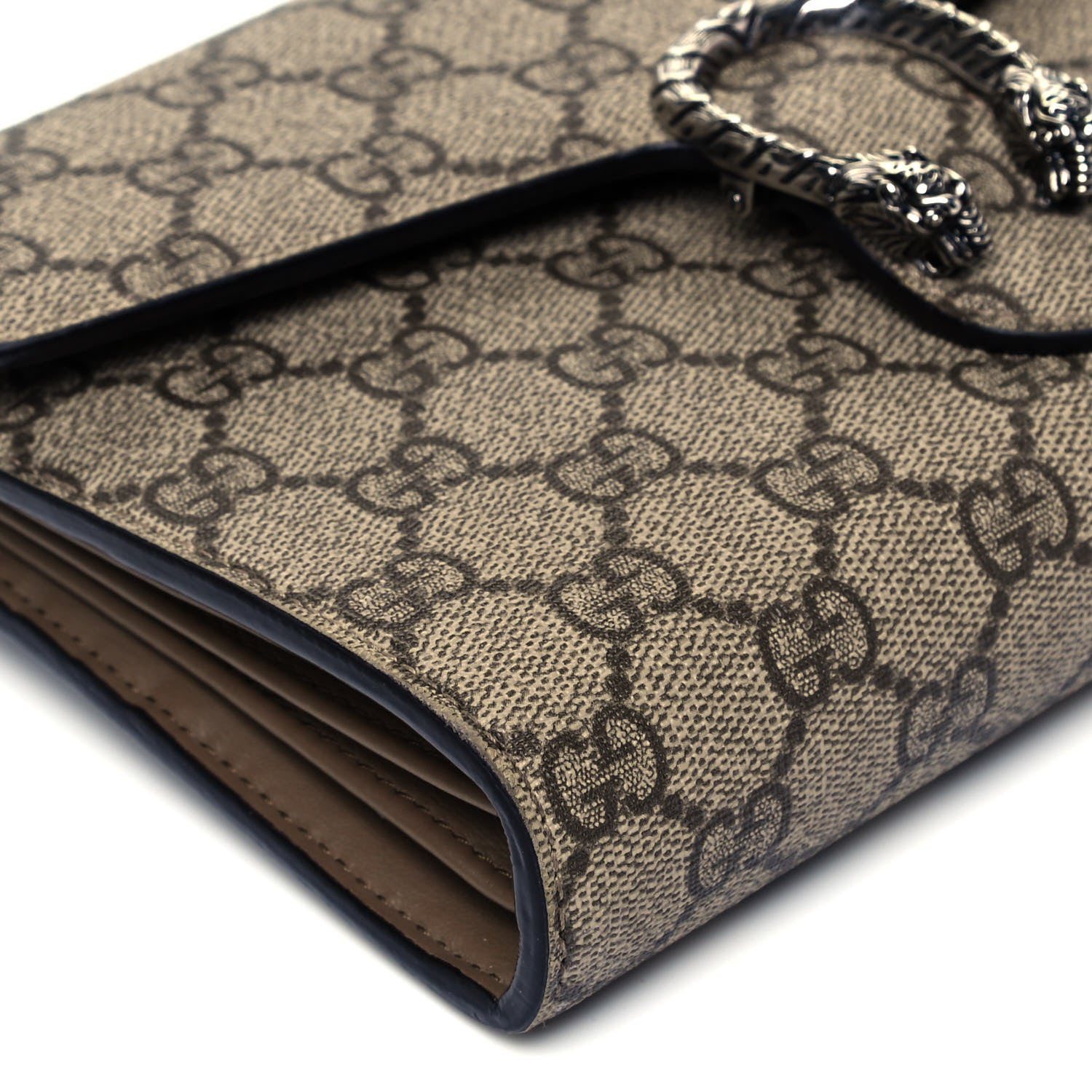 Gucci GG Supreme Monogram Mini Dionysus Chain Wallet Beige Taupe 7 of 9