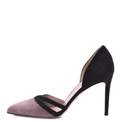 Gucci Suede Pumps 40 Black Purple 1 of 9