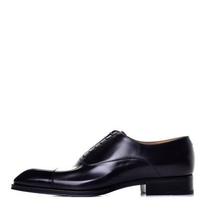 Louis Vuitton Calfskin Mens Vendome Richelieu 9 Black 1 of 8