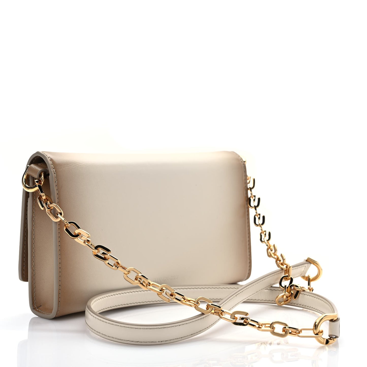 Smooth Calfskin Gradient Effect 4G Wallet on Chain Dust Grey