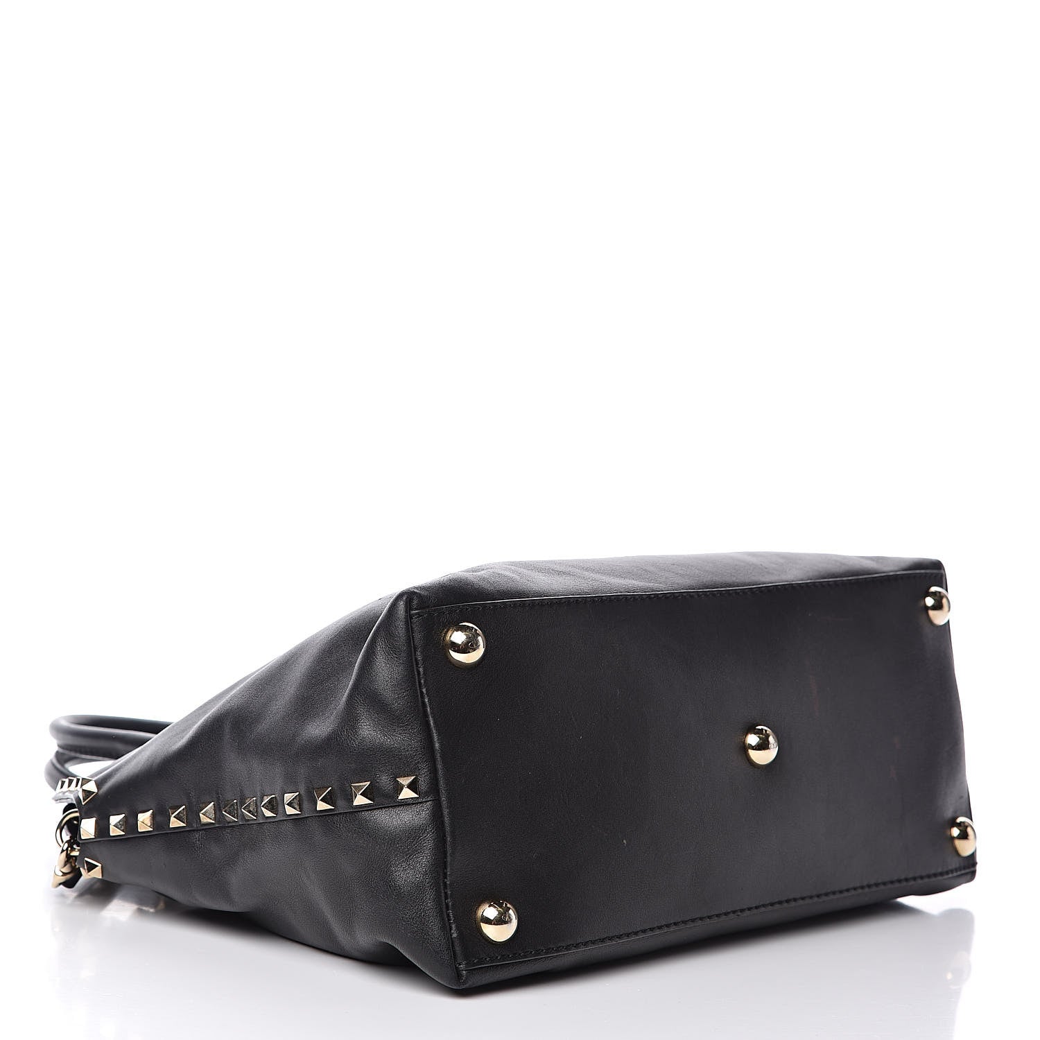 Valentino Garavani Vitello Rockstud Dome Satchel Black 4 of 18