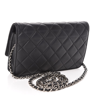Chanel Calfskin Quilted Wallet On Chain WOC So Black 3 of 12