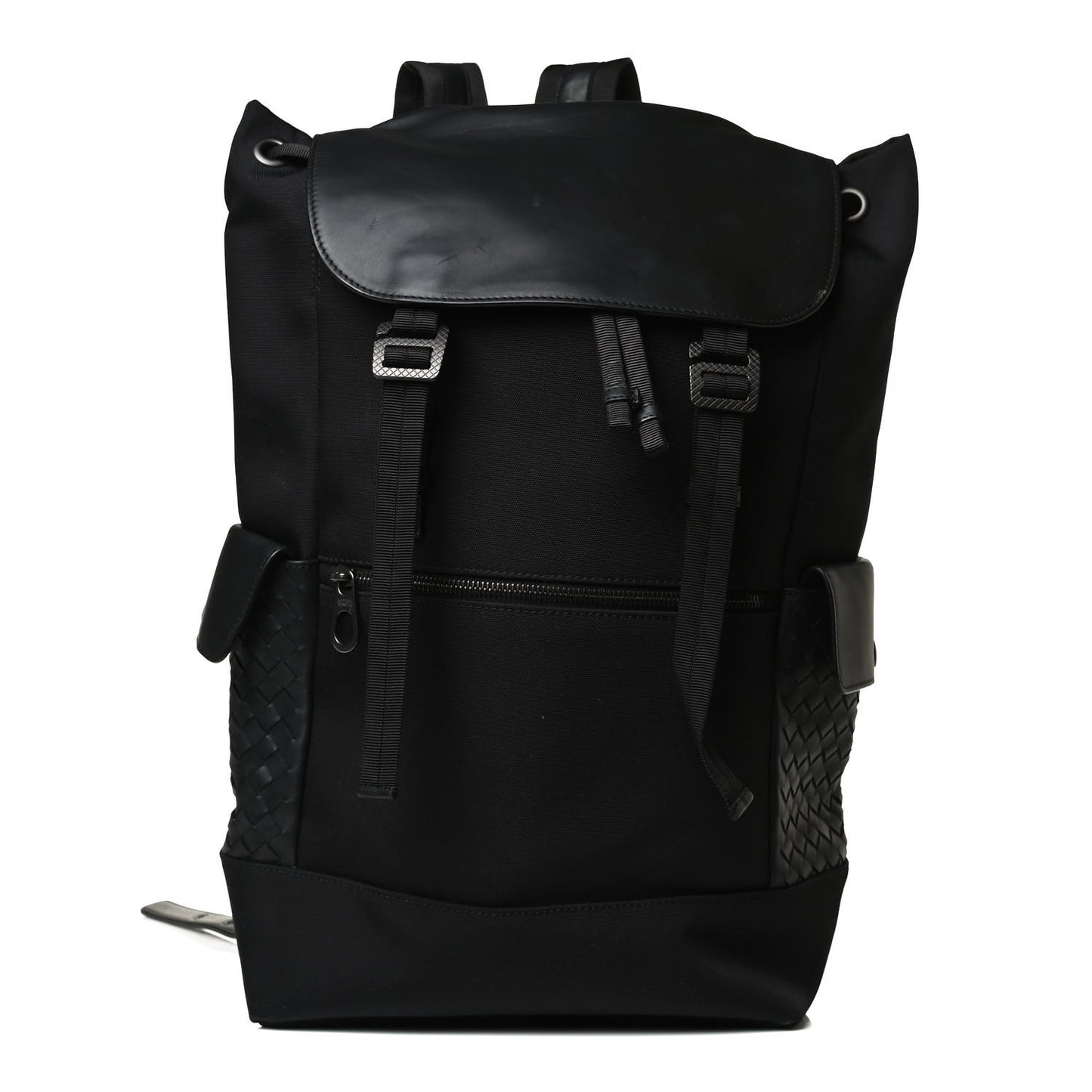 Canvas Calfskin Intrecciato Sassolungo Backpack