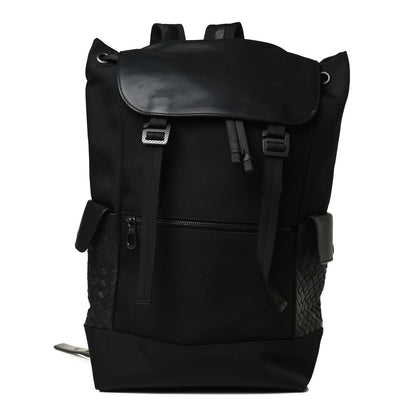 Bottega Veneta Canvas Calfskin Intrecciato Sassolungo Backpack 1 of 12