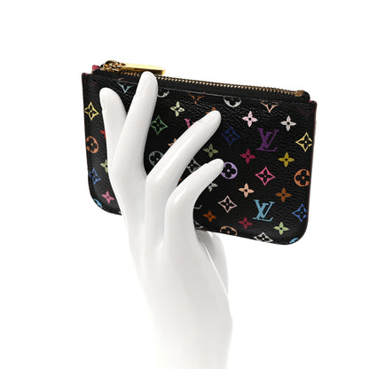 Louis Vuitton Monogram Multicolor Key Pouch Black Grenade 2 of 9