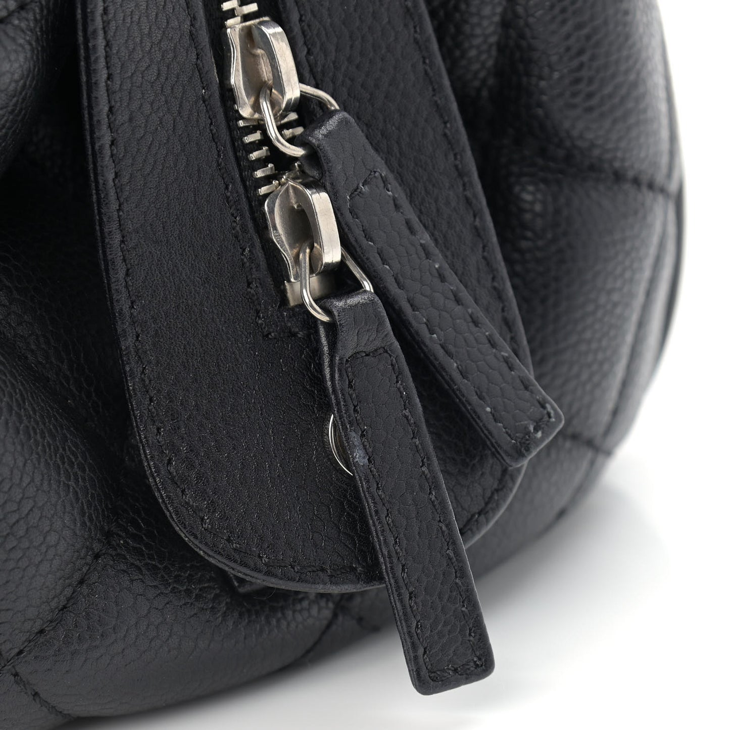 Caviar Quilted Timeless Bowler Black