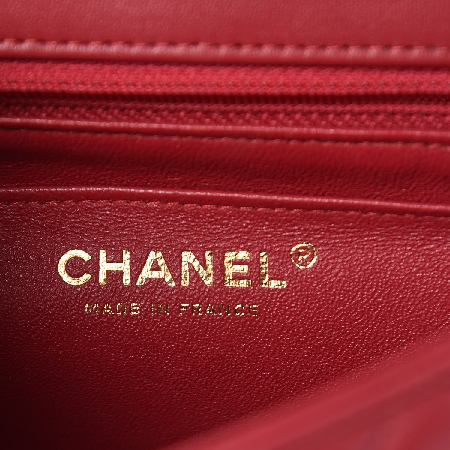 Chanel Lambskin Quilted Mini Rectangular Flap Red 6 of 11