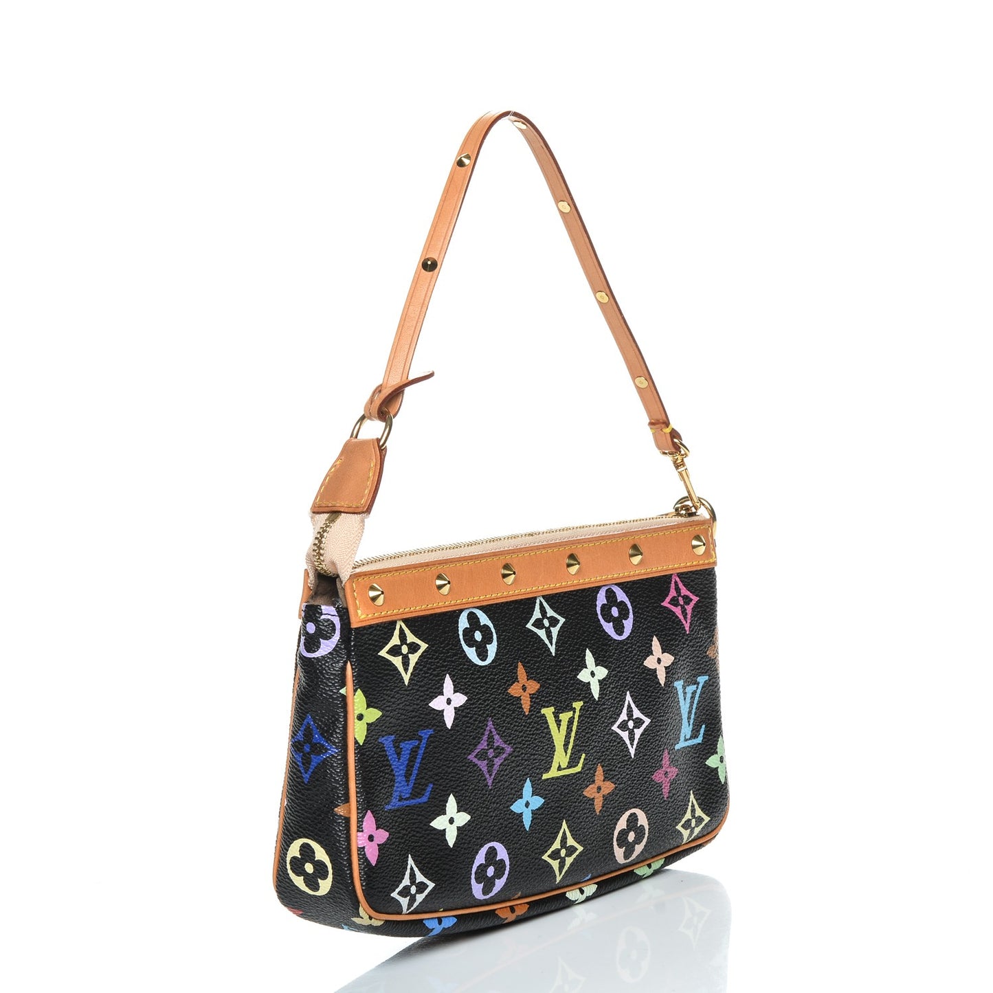 Monogram Multicolor Pochette Accessories Black