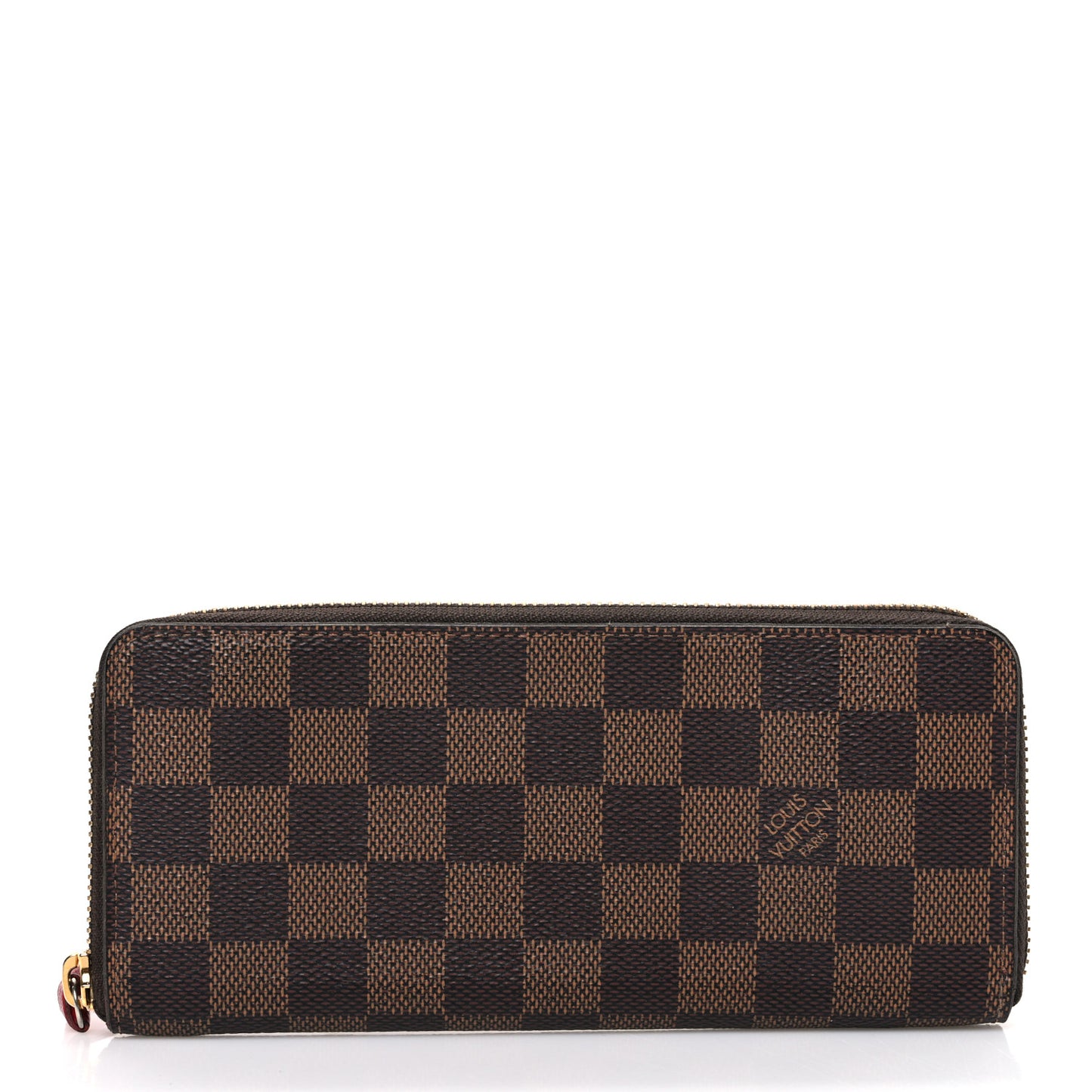 Damier Ebene Clemence Wallet Cherry