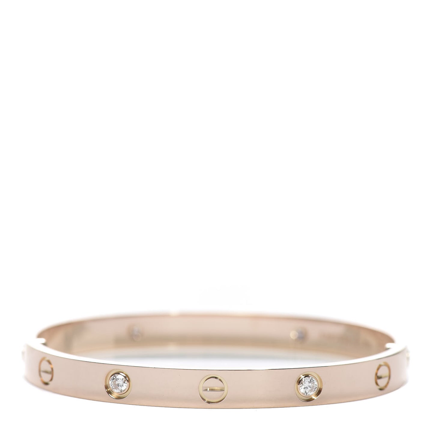 18K Pink Gold 4 Diamond LOVE Bracelet 17