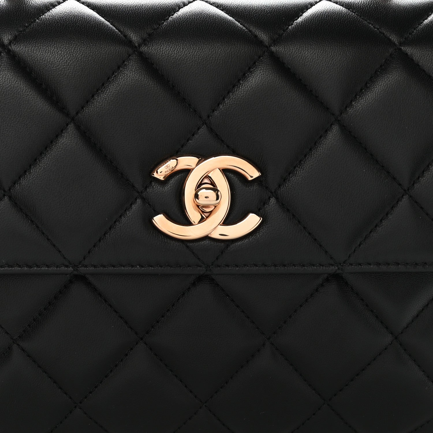 Chanel Lambskin Quilted Small Trendy CC Dual Handle Flap Bag Black 7 of 11