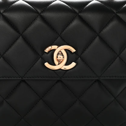 Chanel Lambskin Quilted Small Trendy CC Dual Handle Flap Bag Black 7 of 11