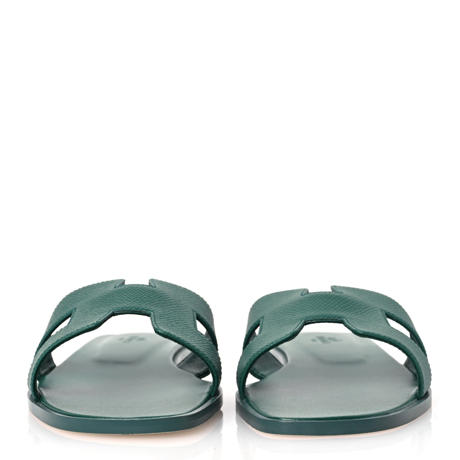 Hermes Epsom Oran Sandals 39.5 Vert Oyat 3 of 11