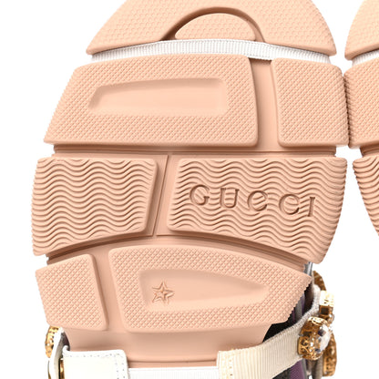 Gucci X SEGA Nylon Calfskin Suede Removable Crystals Womens Flashtrek Sneakers 36 New Lavender Loess Shine Purple 6 of 9