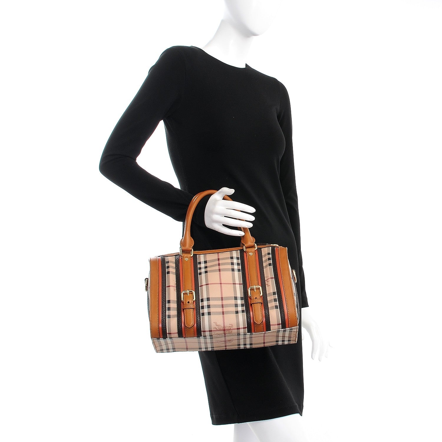 Burberry Haymarket Check Medium Alchester Bowling Bag Autumn 3 of 9