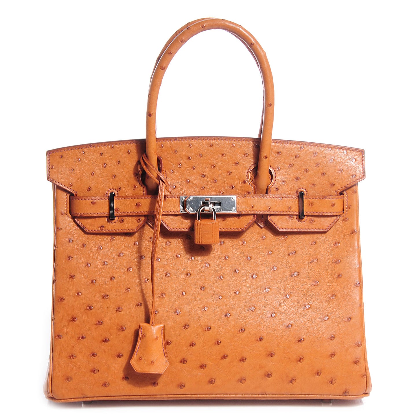 Ostrich Birkin 30 Cognac