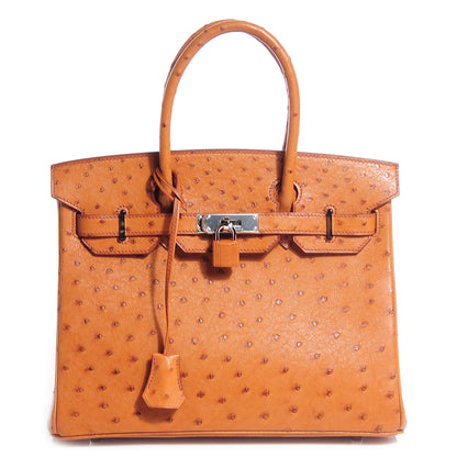 Hermes Ostrich Birkin 30 Cognac 1 of 29