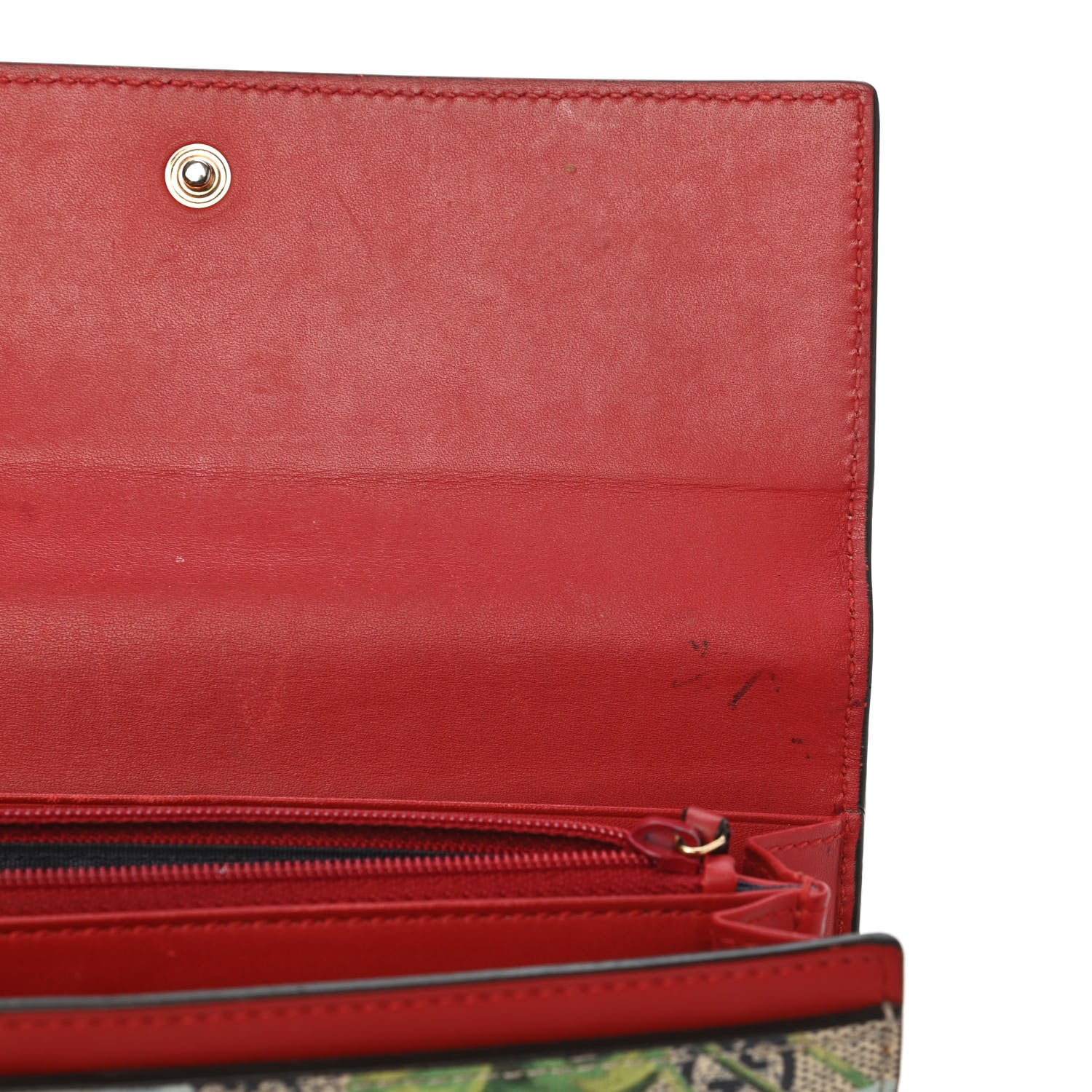 Gucci GG Supreme Monogram Blooms Continental Wallet Blue 8 of 10