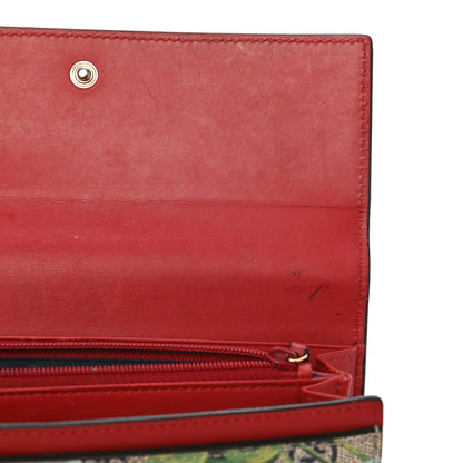 Gucci GG Supreme Monogram Blooms Continental Wallet Blue 8 of 10