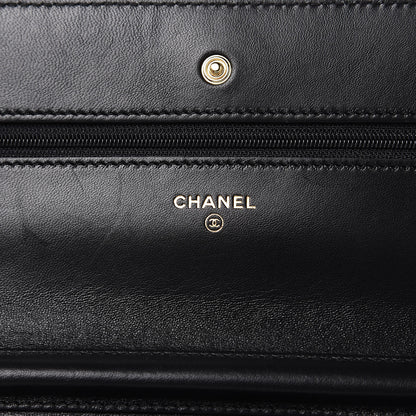 Chanel Lambskin Quilted Wallet On Chain WOC Black 6 of 10