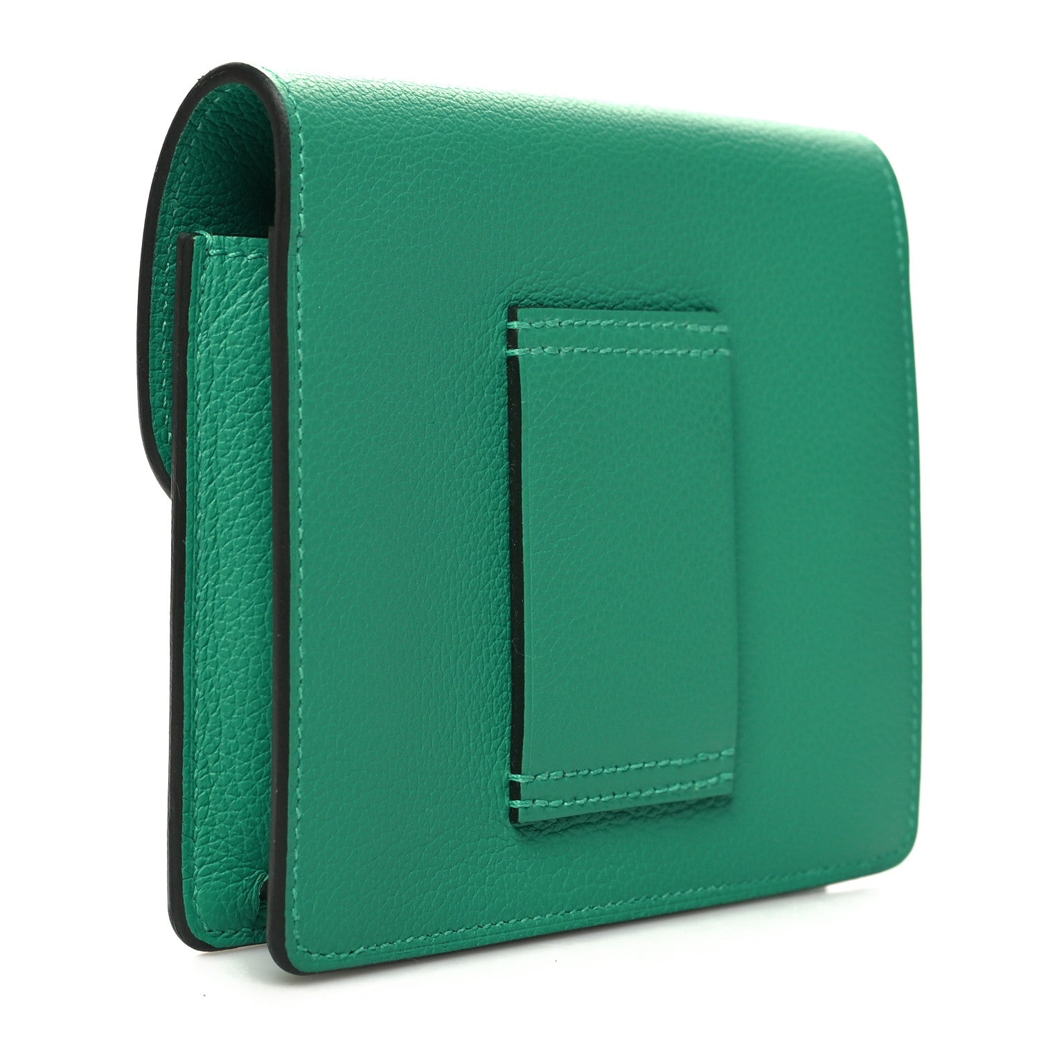 Hermes Evercolor Bi-Color Roulis Slim Wallet Menthe Vert Bosphore 4 of 11