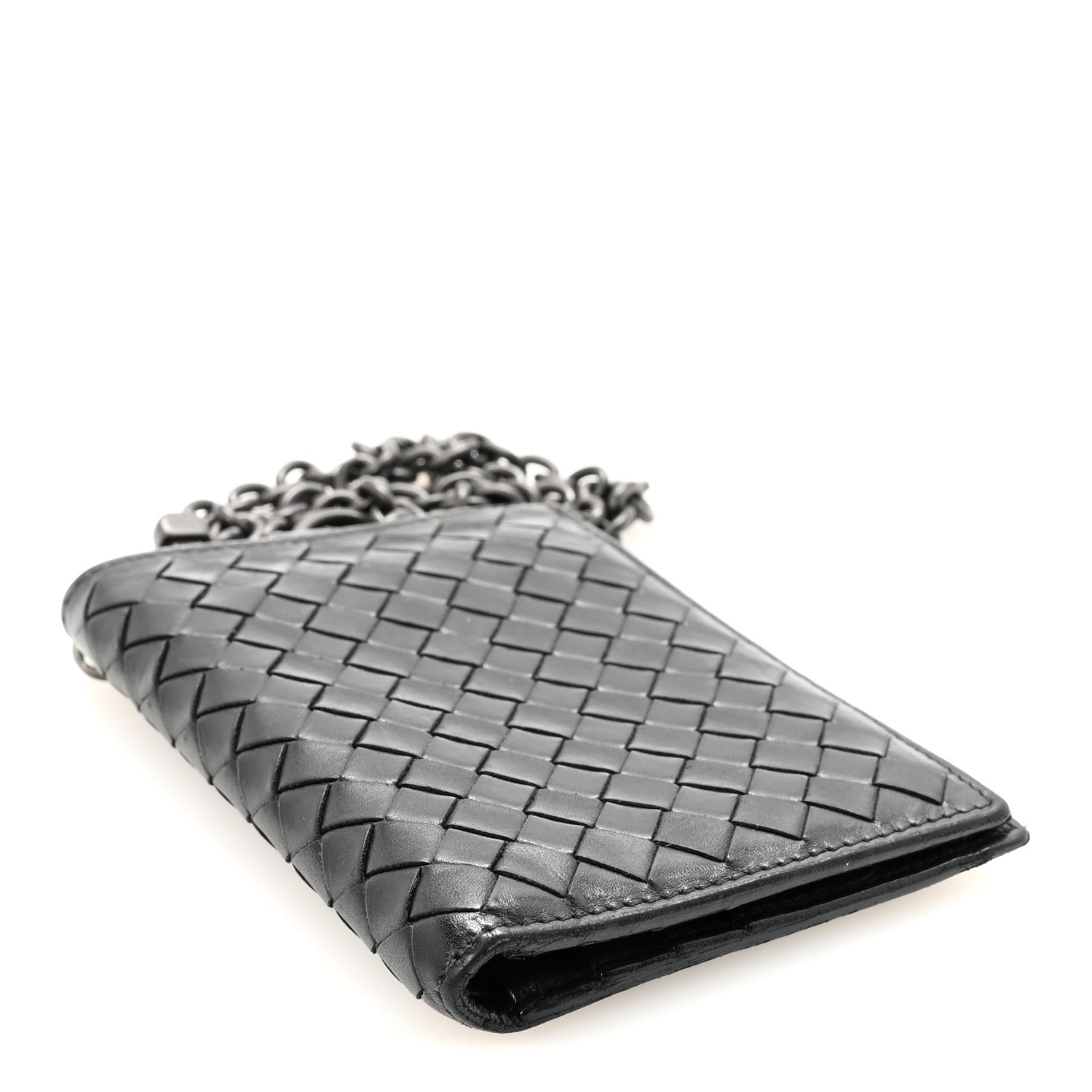Bottega Veneta Intrecciato Wallet With Chain Black 4 of 8
