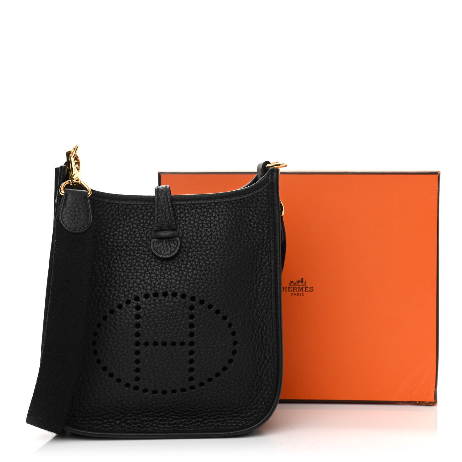 Hermes Taurillon Clemence Evelyne TPM Black 13 of 13