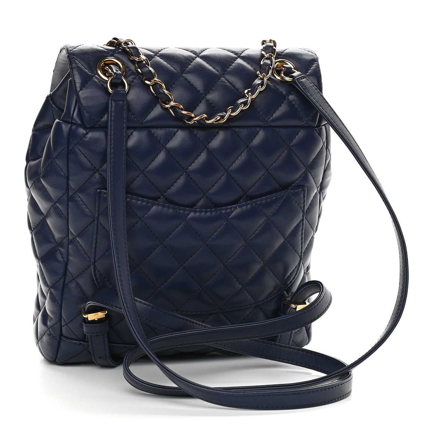 Calfskin Quilted Small Urban Spirit Backpack Navy