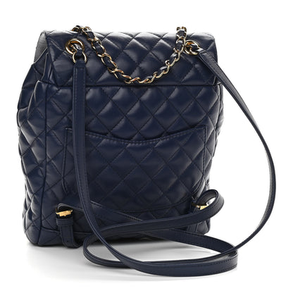 Chanel Calfskin Quilted Small Urban Spirit Backpack Navy 3 of 10
