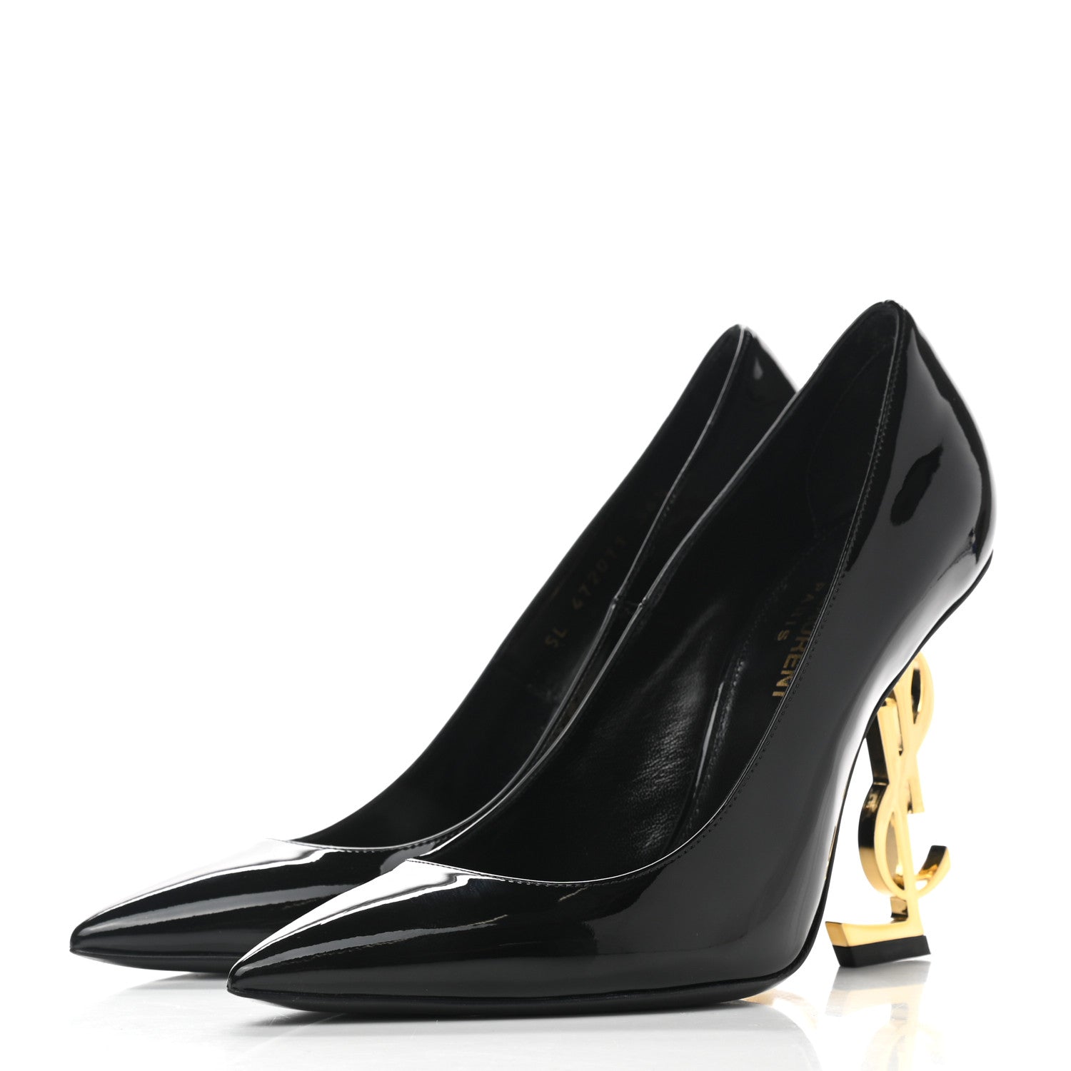 Saint Laurent Patent Opyum 110 Pumps 36.5 Black Gold 3 of 9