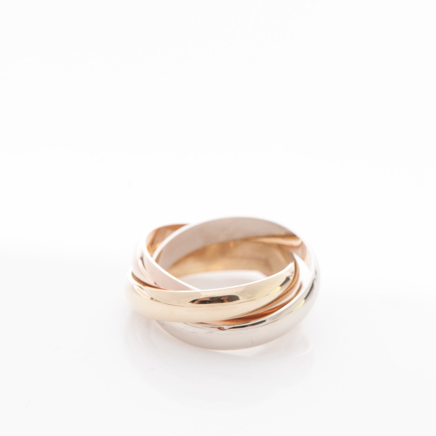 18K Pink Yellow White Gold Small Trinity Ring 47 4