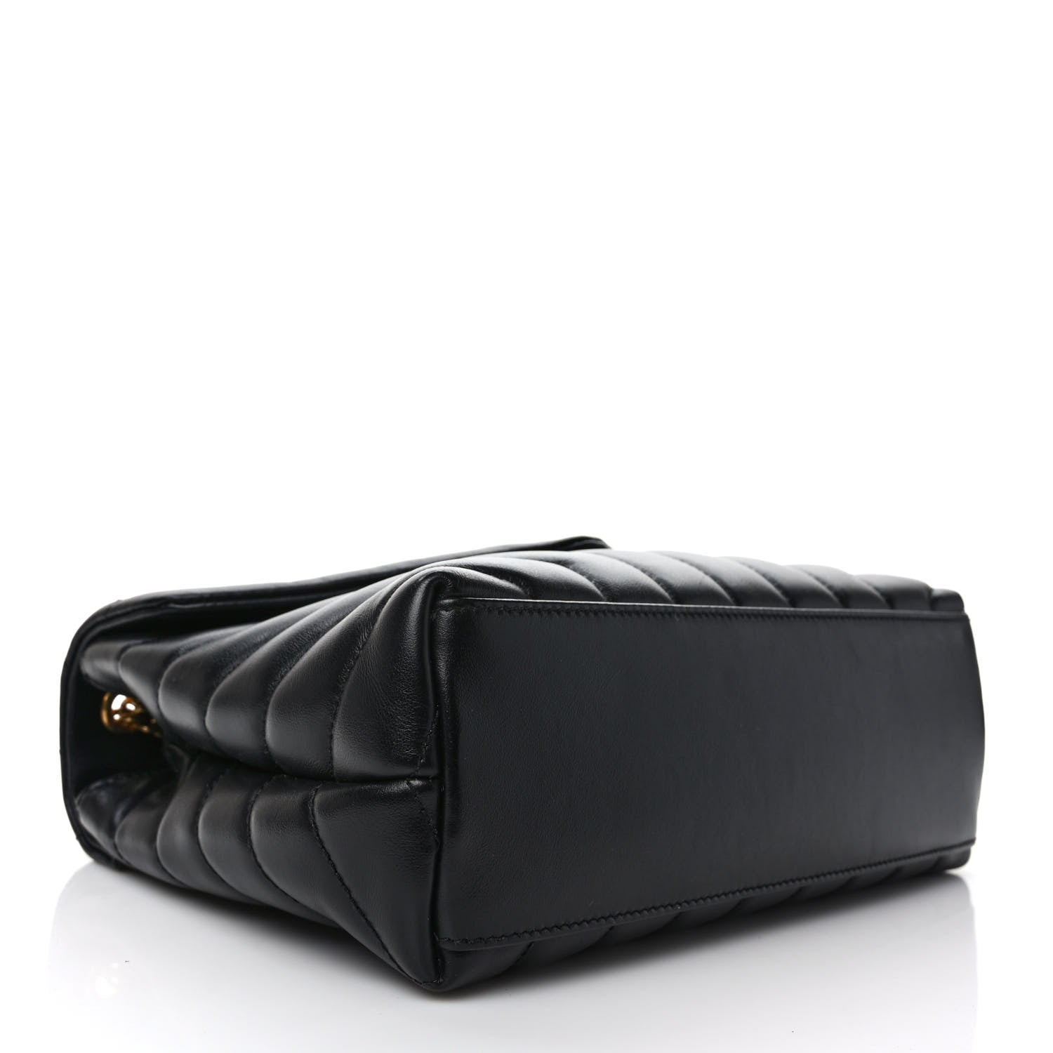 Saint Laurent Calfskin Y Quilted Monogram Small Loulou Chain Satchel Black 4 of 11
