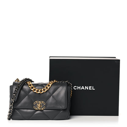 Chanel Lambskin Quilted Medium Chanel 19 Flap Dark Grey 11 of 11
