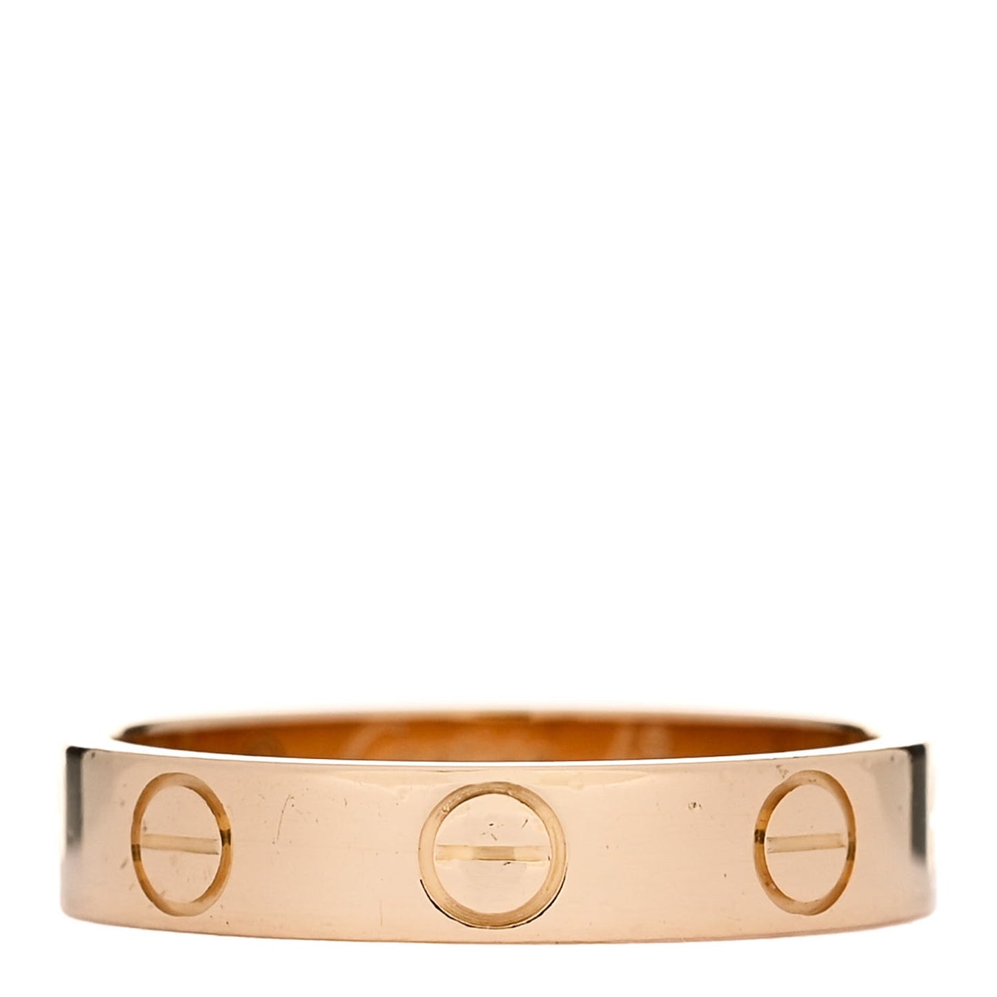 18K Yellow Gold 3.5mm LOVE Wedding Band Ring 48 4.5