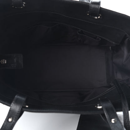 Chanel Coated Canvas Quilted Large Paris Biarritz Tote Black 5 of 11