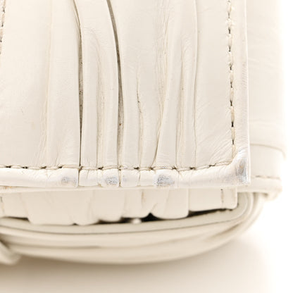 Bottega Veneta Calfskin Intreccio Plisse Cassette Crossbody Bag White 11 of 15