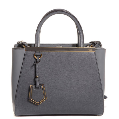 Fendi Vitello Elite Petite 2Jours Tote Grigio Grigio Chiaro 1 of 10